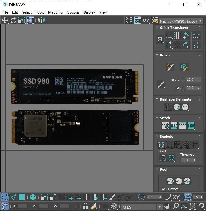 SSD M2 Hard Drive Samsung 980 3D model_29