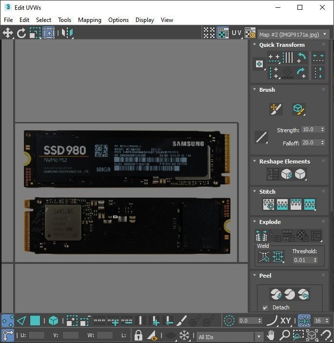 SSD M2 Hard Drive Samsung 980 3D model_27
