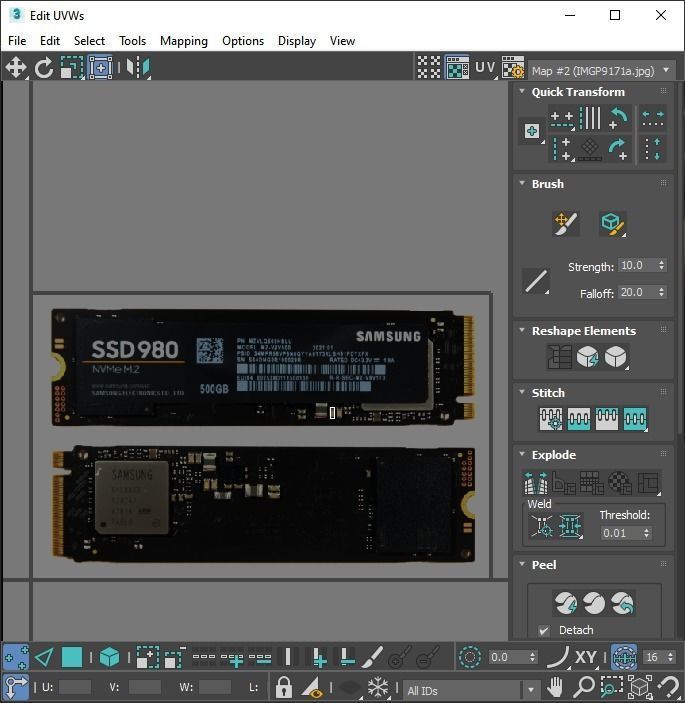 SSD M2 Hard Drive Samsung 980 3D model_45