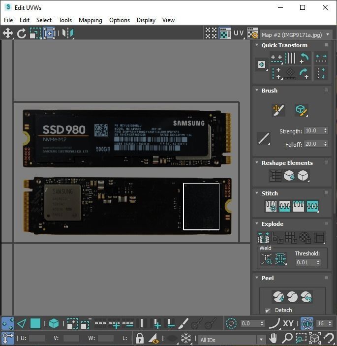 SSD M2 Hard Drive Samsung 980 3D model_41
