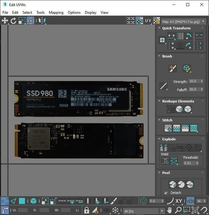SSD M2 Hard Drive Samsung 980 3D model_22