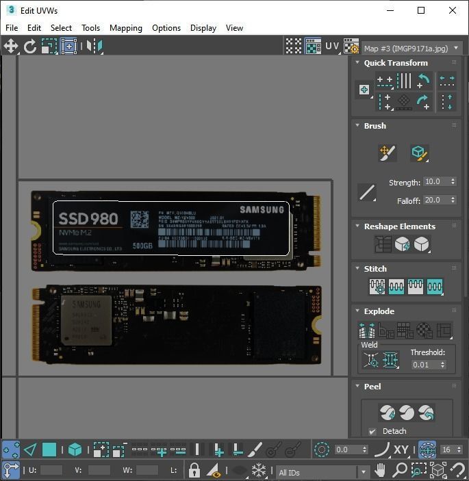 SSD M2 Hard Drive Samsung 980 3D model_58