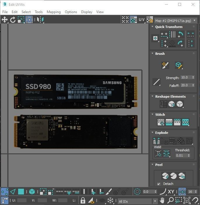 SSD M2 Hard Drive Samsung 980 3D model_42
