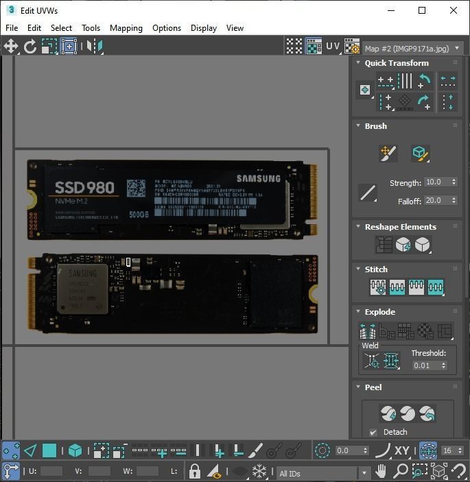 SSD M2 Hard Drive Samsung 980 3D model_49
