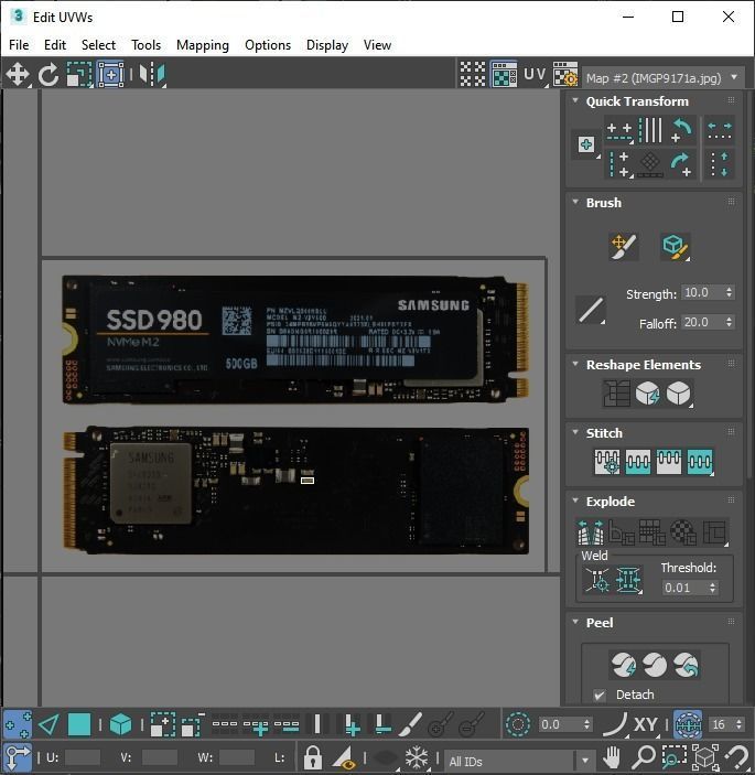 SSD M2 Hard Drive Samsung 980 3D model_24