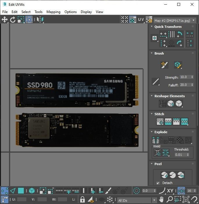 SSD M2 Hard Drive Samsung 980 3D model_43