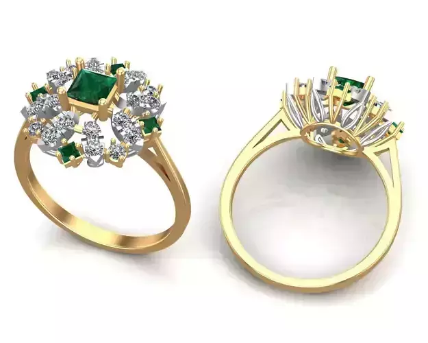 Unique Gold Diamonds Ring