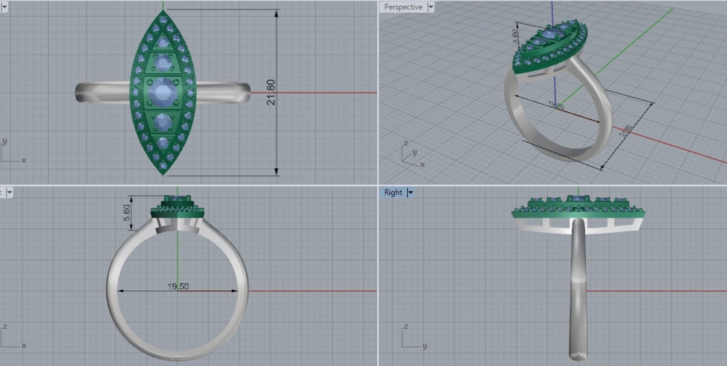 engagement rings 3D print model_4
