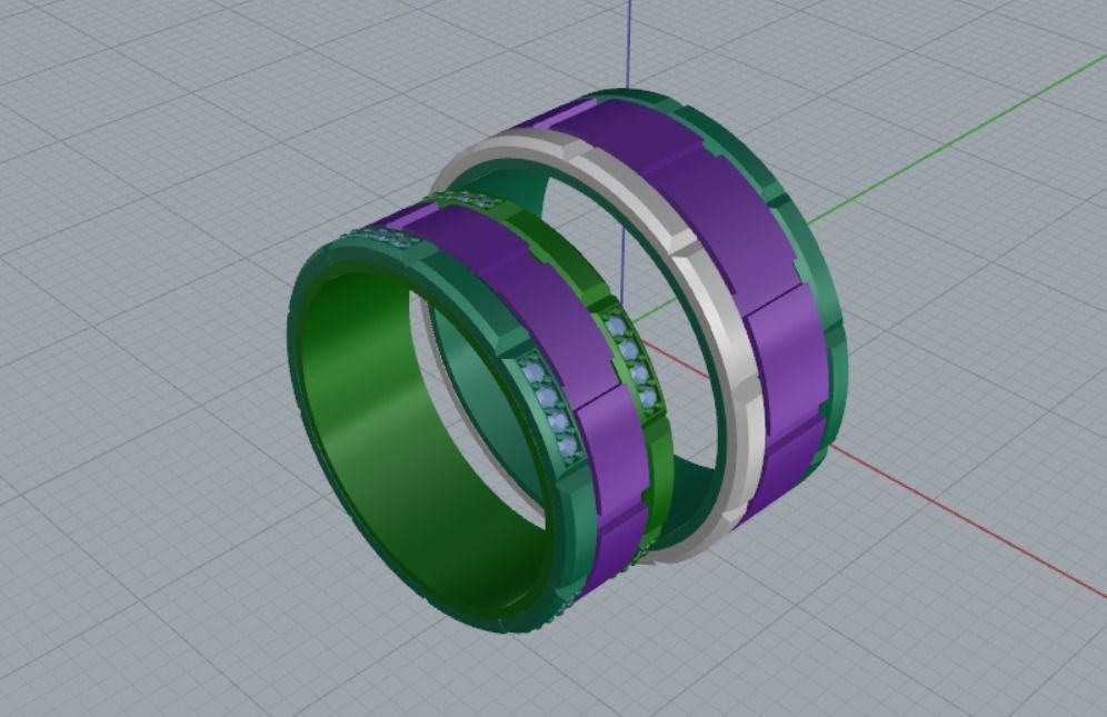 wedding ring 3D print model_9