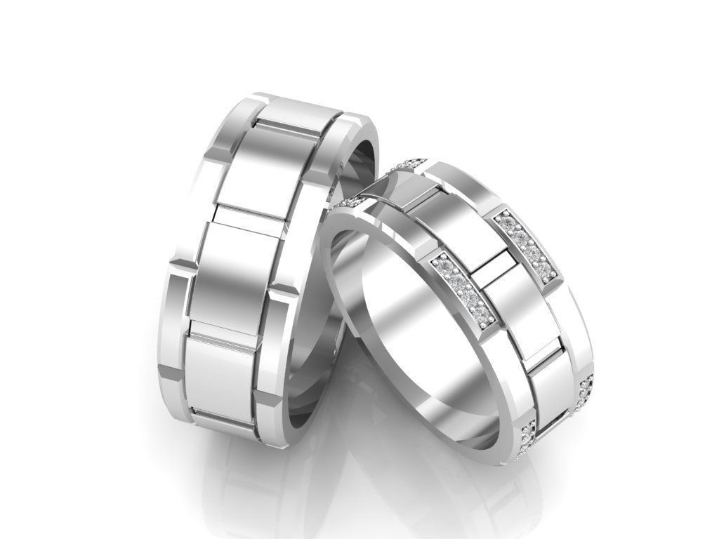 wedding ring 3D print model_1
