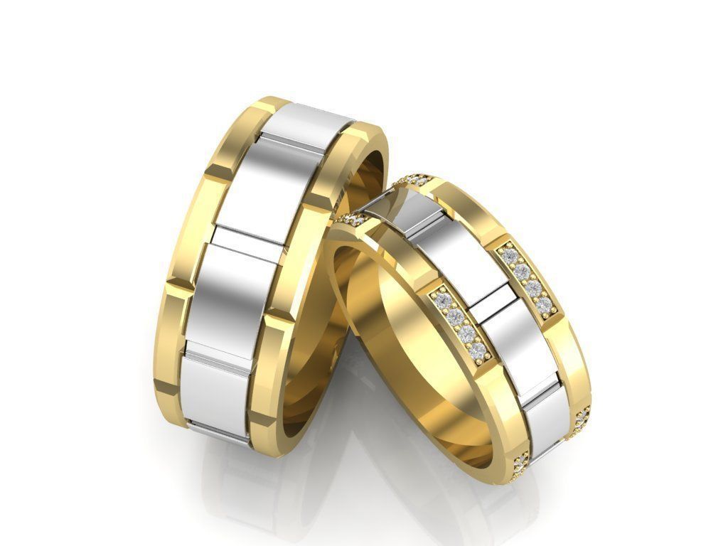 wedding ring 3D print model_2
