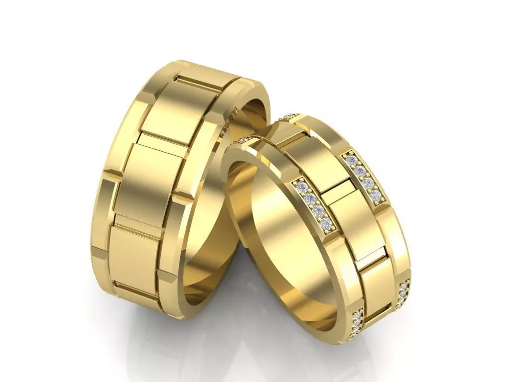 wedding ring 3D print model_0
