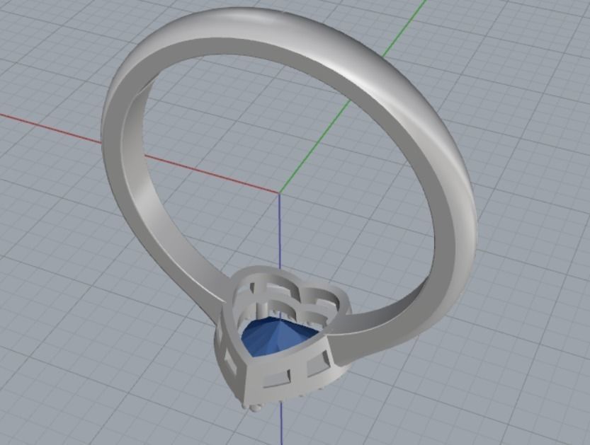 ring heart 3D print model_7