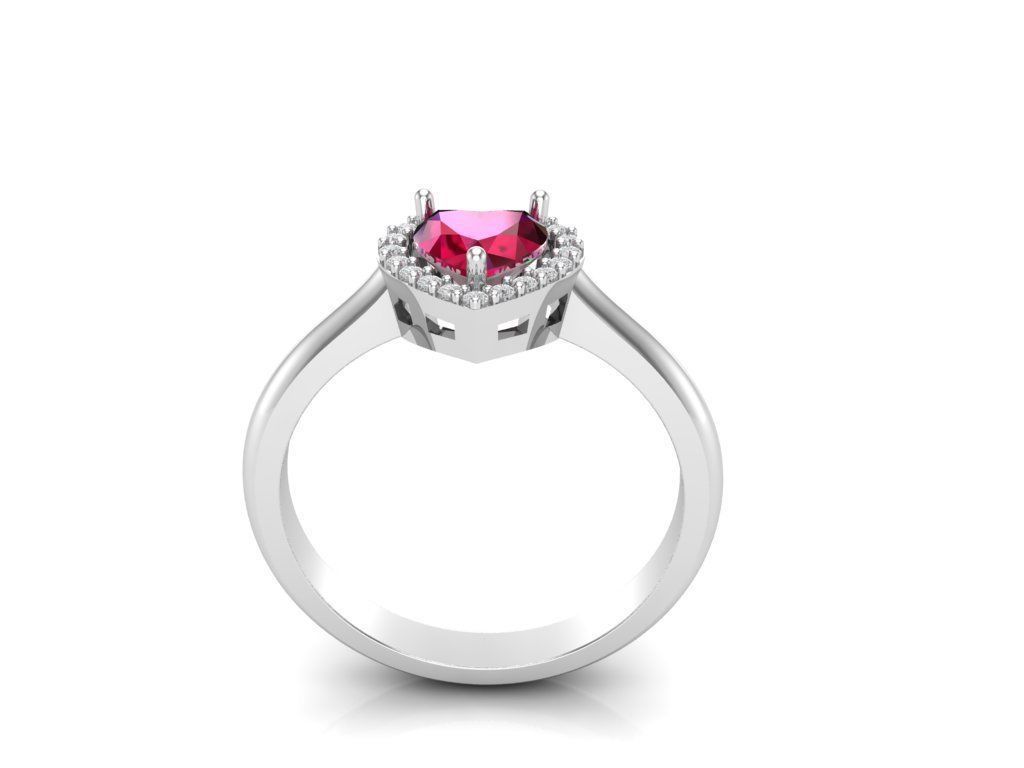 ring heart 3D print model_3