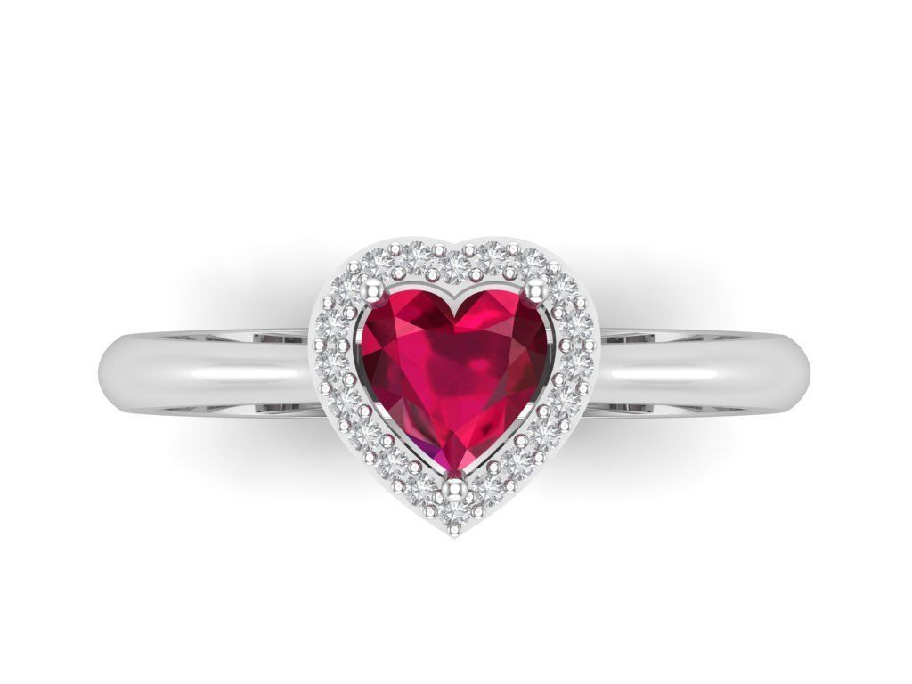 ring heart 3D print model_1