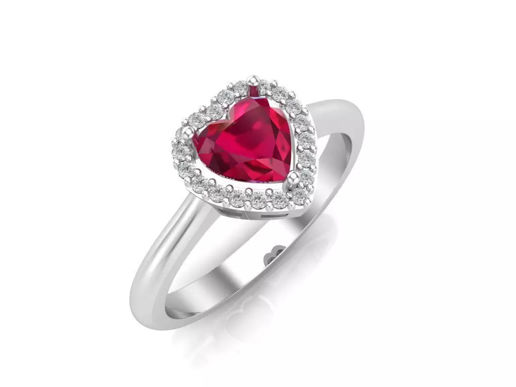 ring heart 3D print model_0