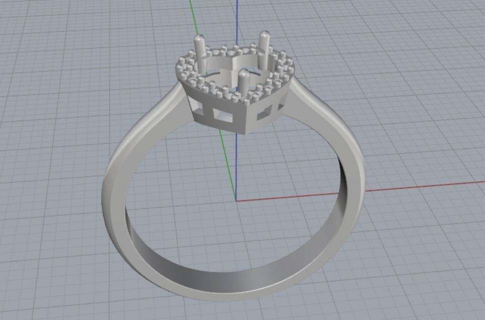 ring heart 3D print model_9