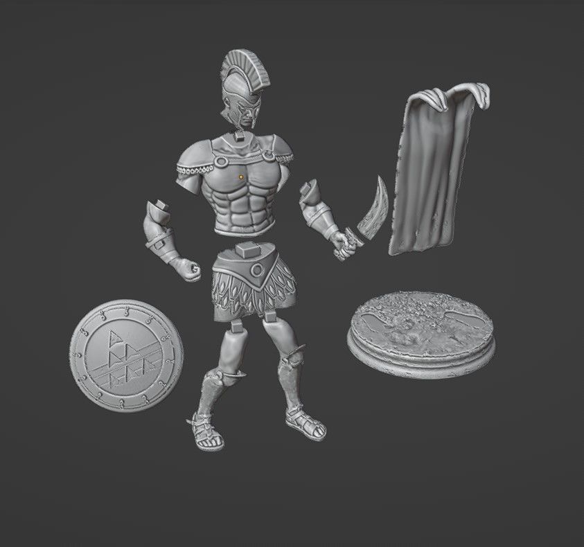 Ancient Sparta Soldier Model 3D print model_3