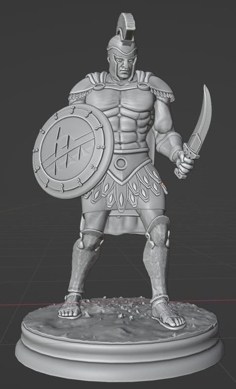 Ancient Sparta Soldier Model 3D print model_1
