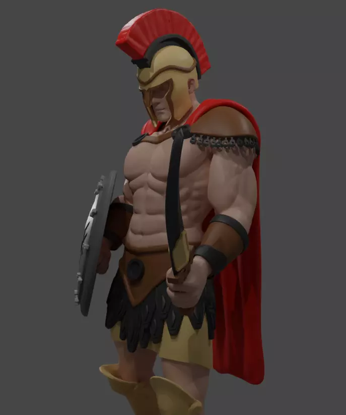Ancient Sparta Soldier Model 3D print model_0