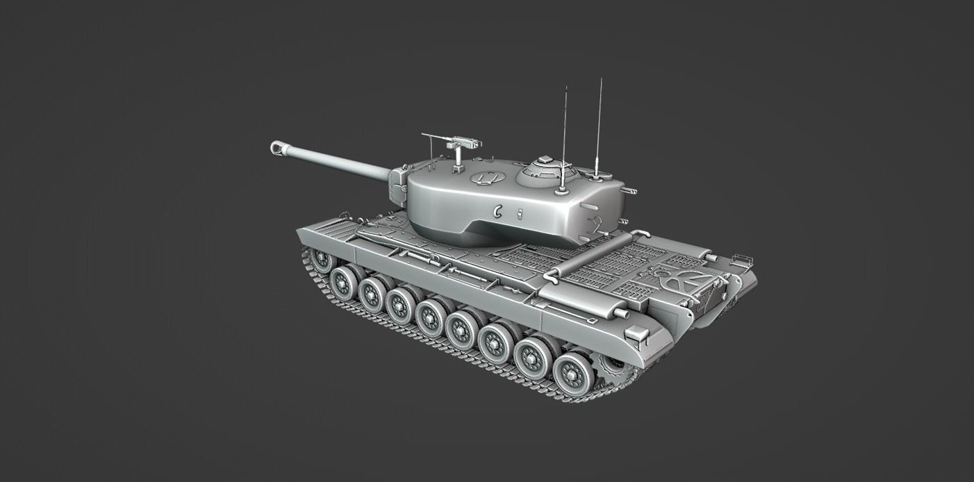 T30 American Heavy tank 3D model_13