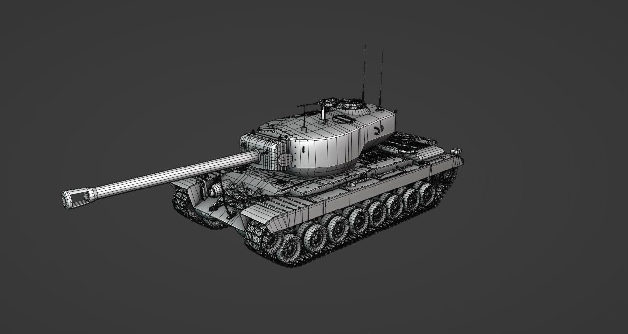 T30 American Heavy tank 3D model_12