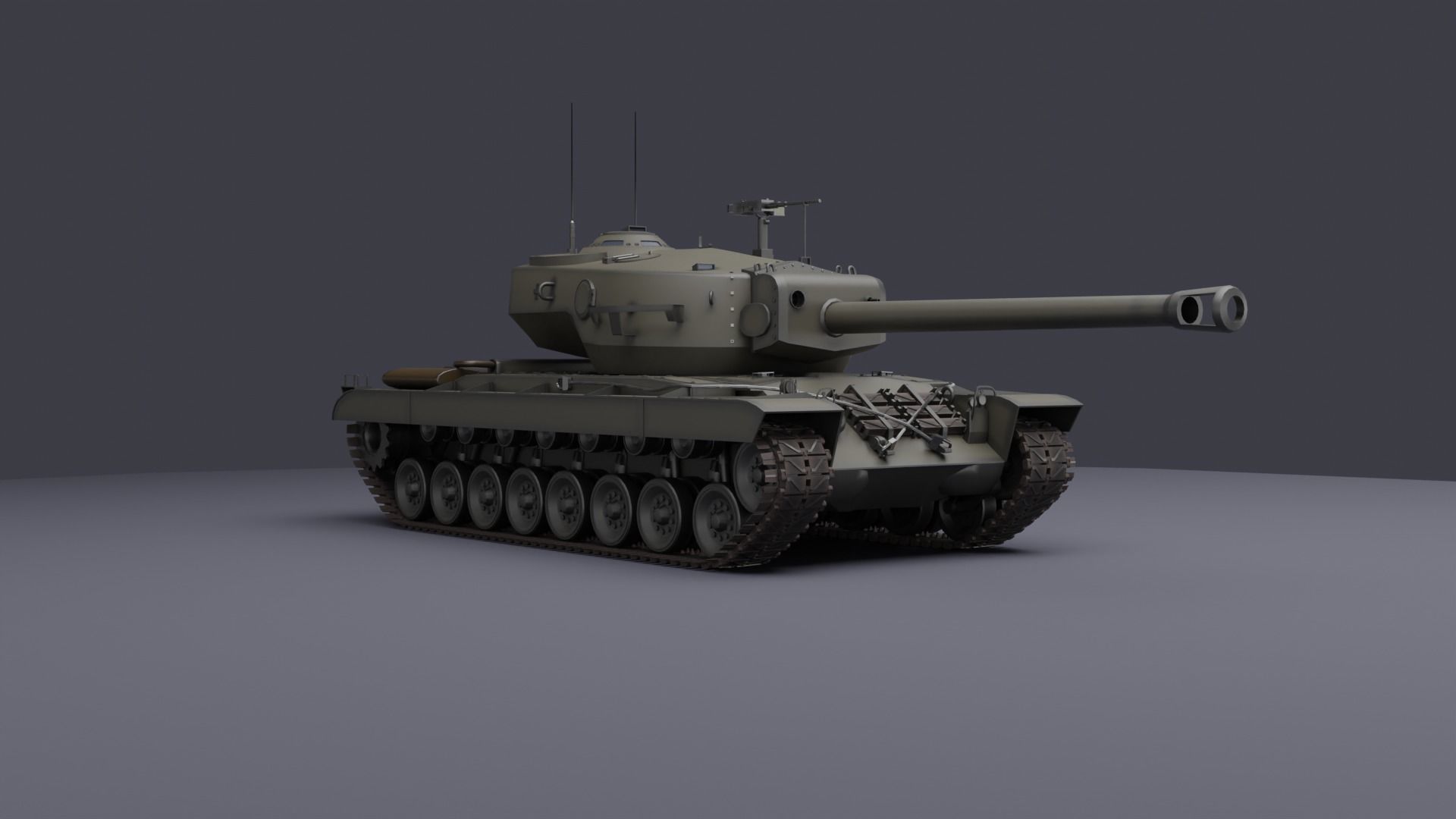 T30 American Heavy tank 3D model_3