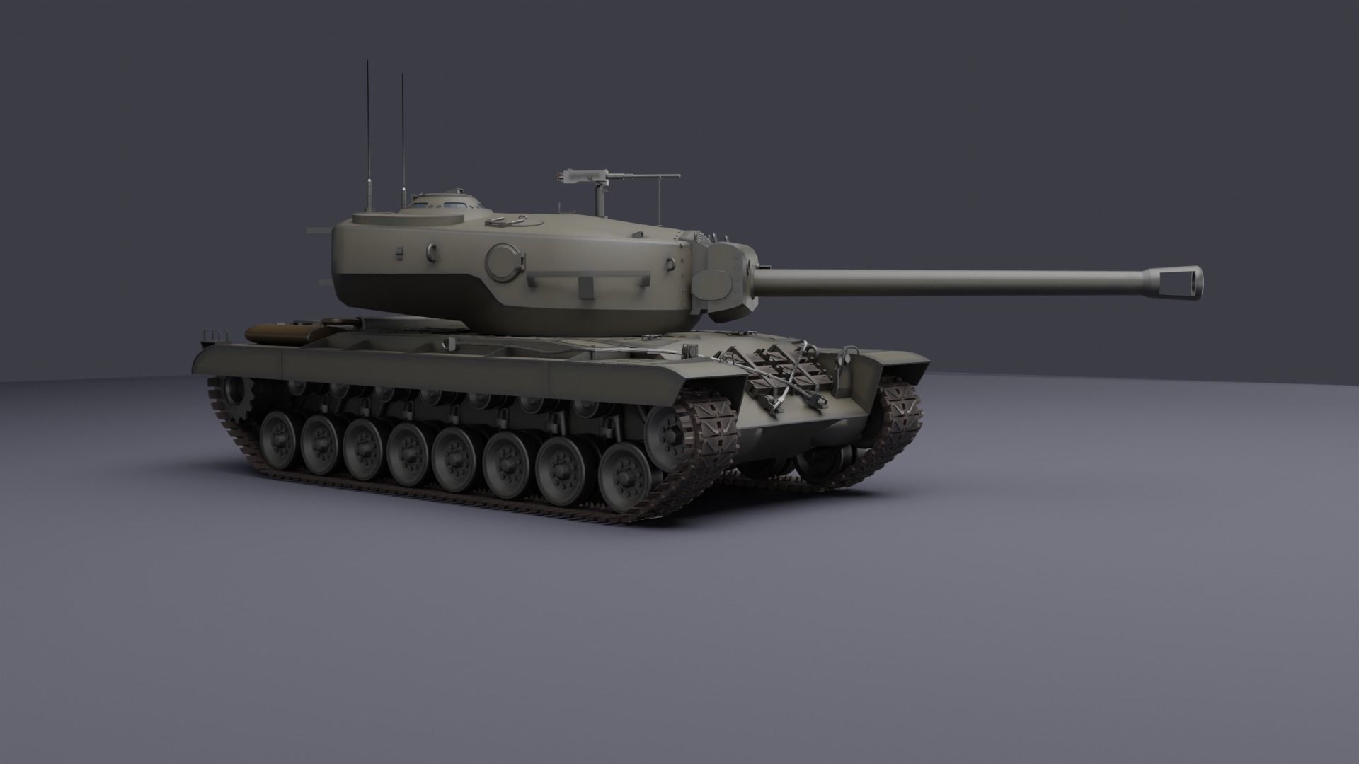T30 American Heavy tank 3D model_2
