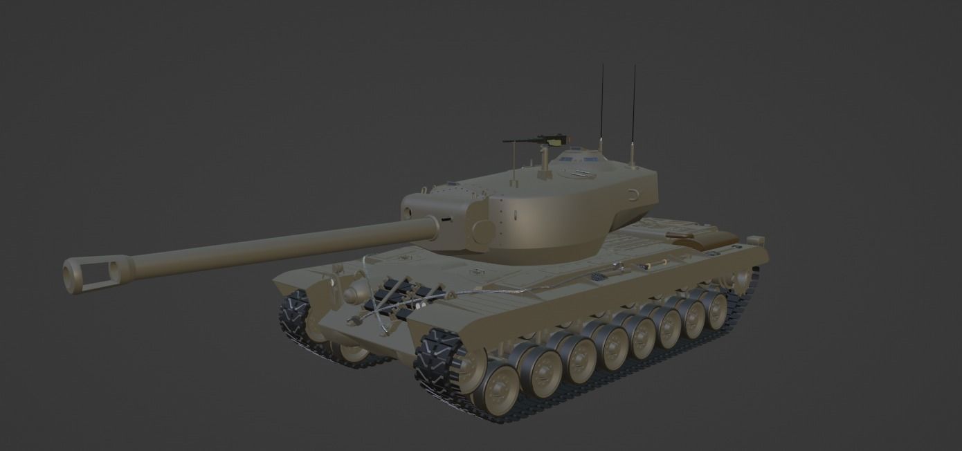 T30 American Heavy tank 3D model_15