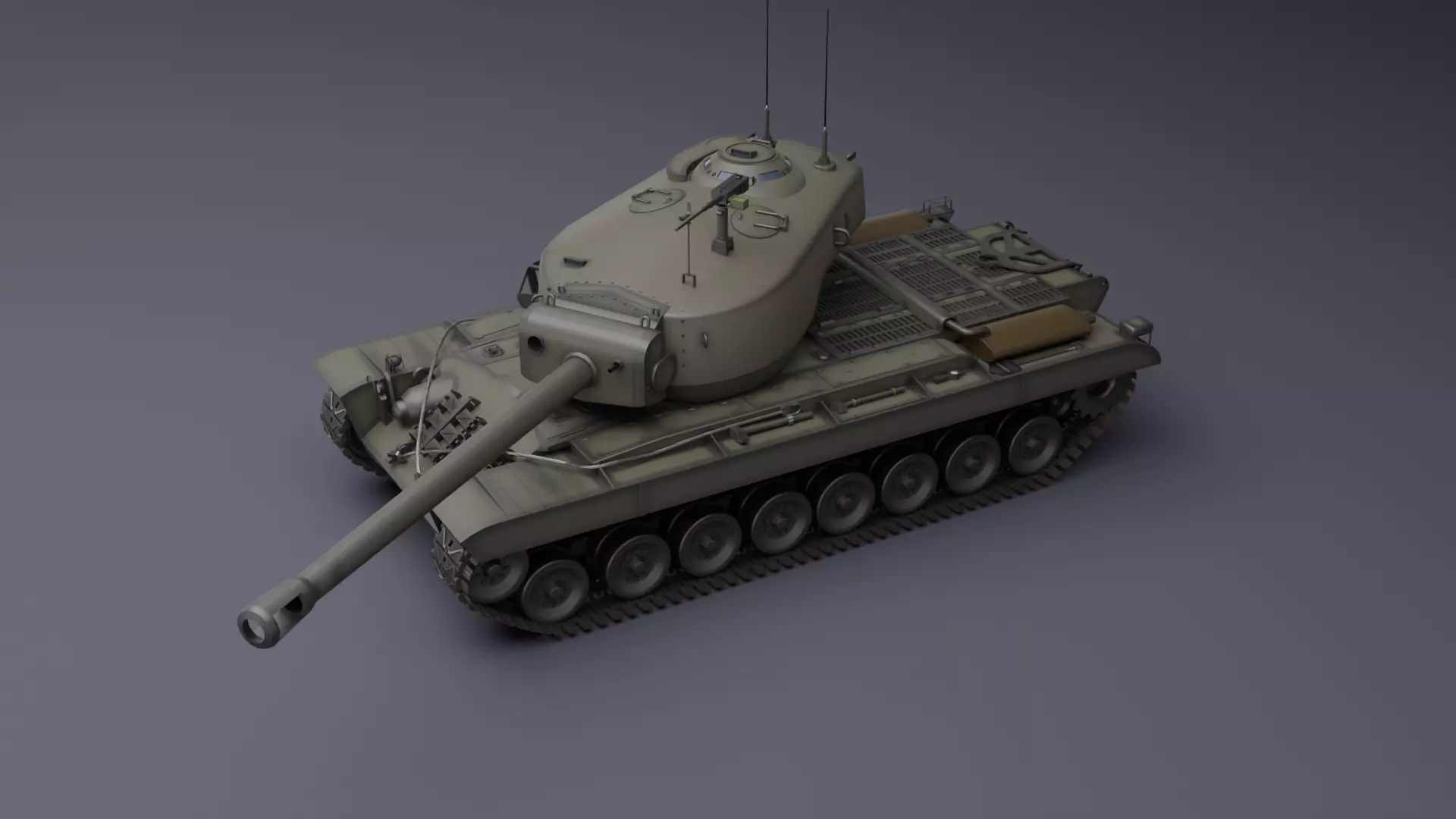 T30 American Heavy tank 3D model_0