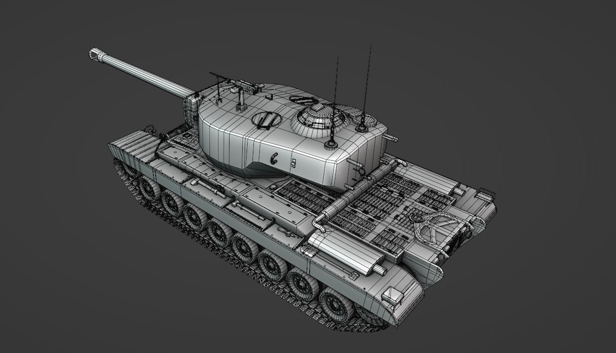T30 American Heavy tank 3D model_14
