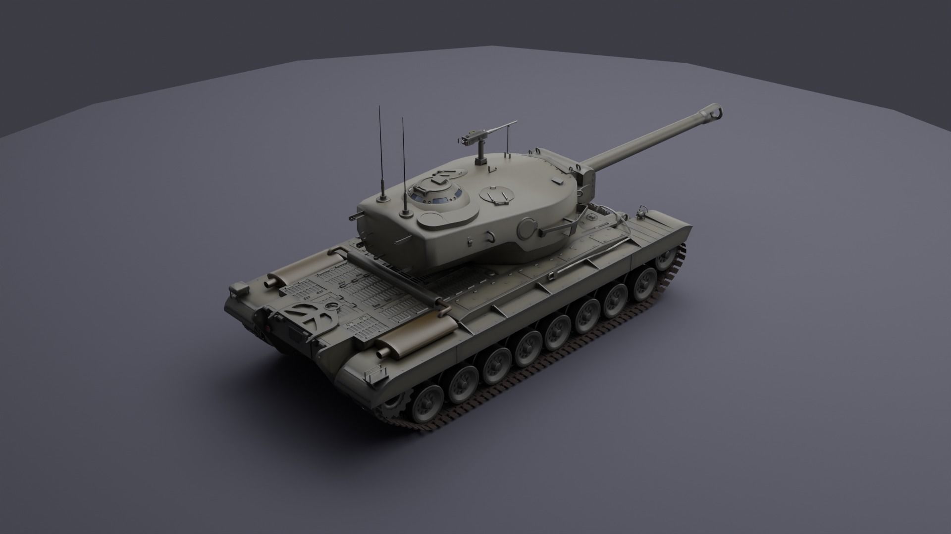 T30 American Heavy tank 3D model_5
