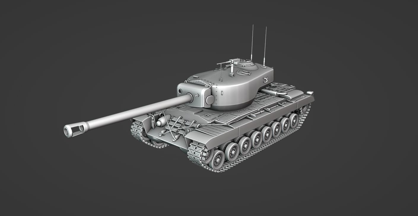 T30 American Heavy tank 3D model_11