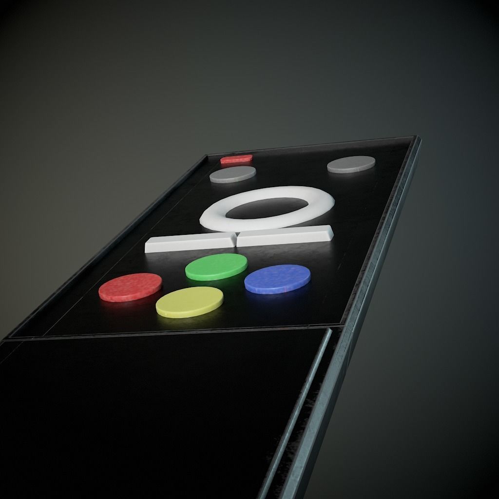 TV remote Low-poly 3D model_4