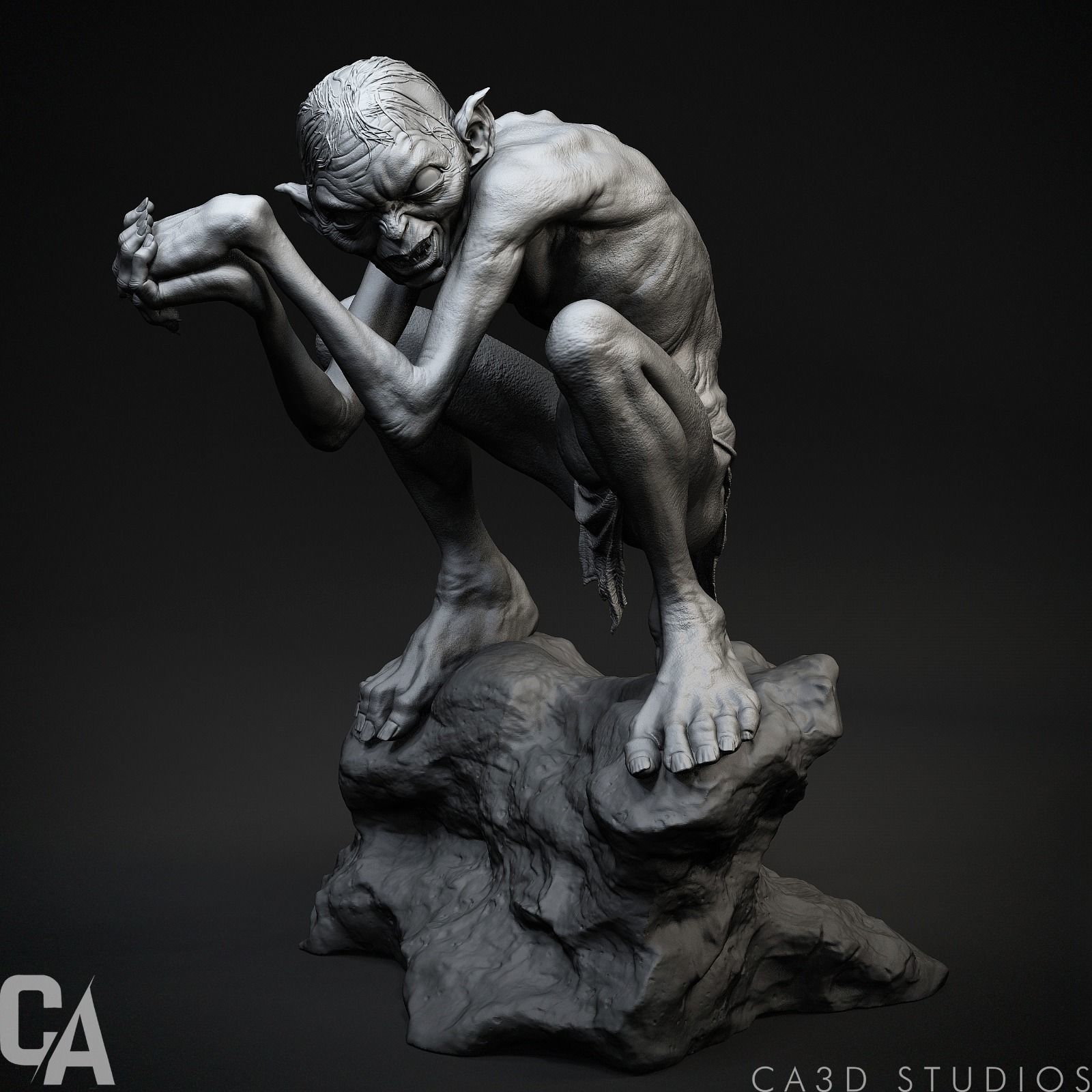 Gollum 3D Print 3D print model_3