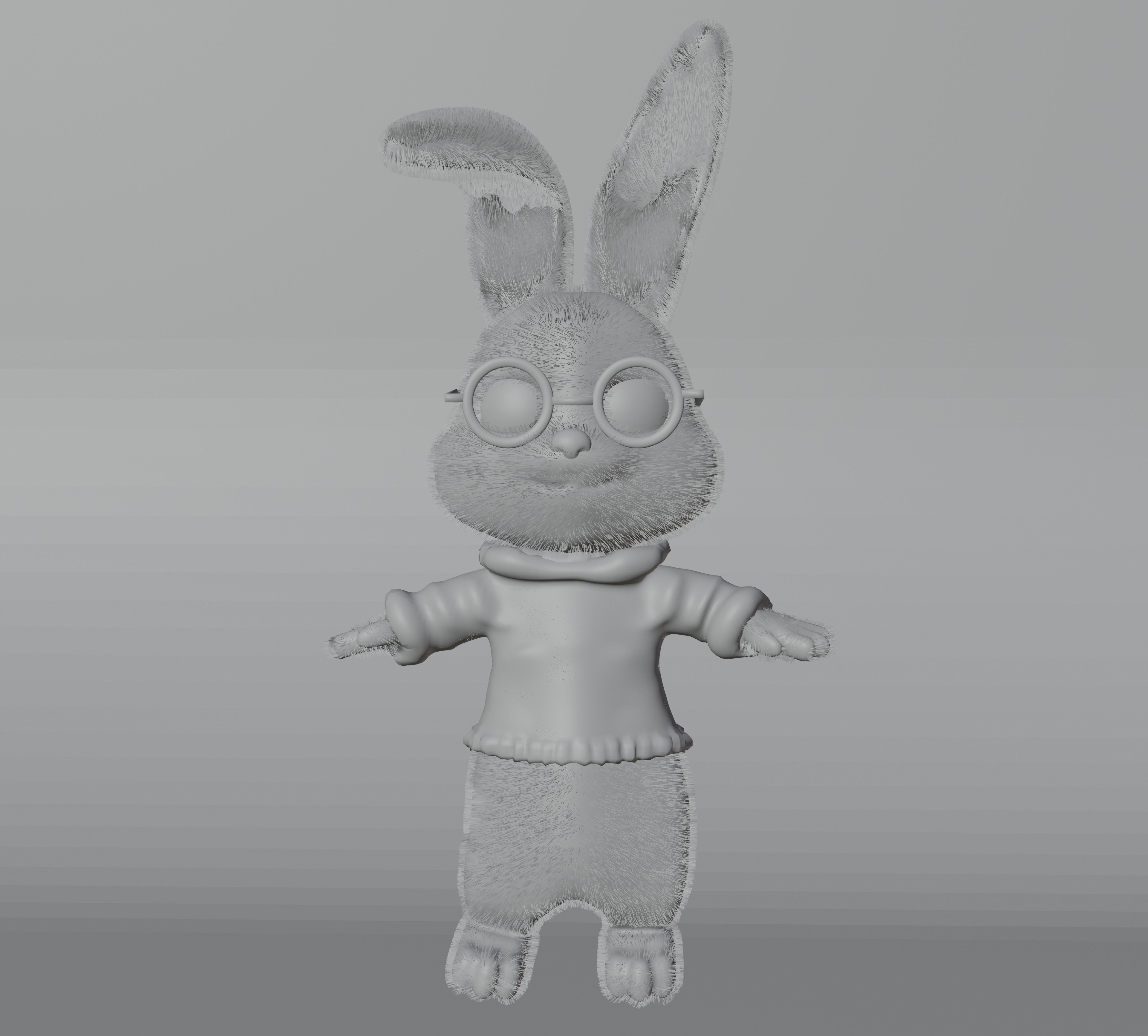 Rabbit 3D model Low-poly 3D model_5