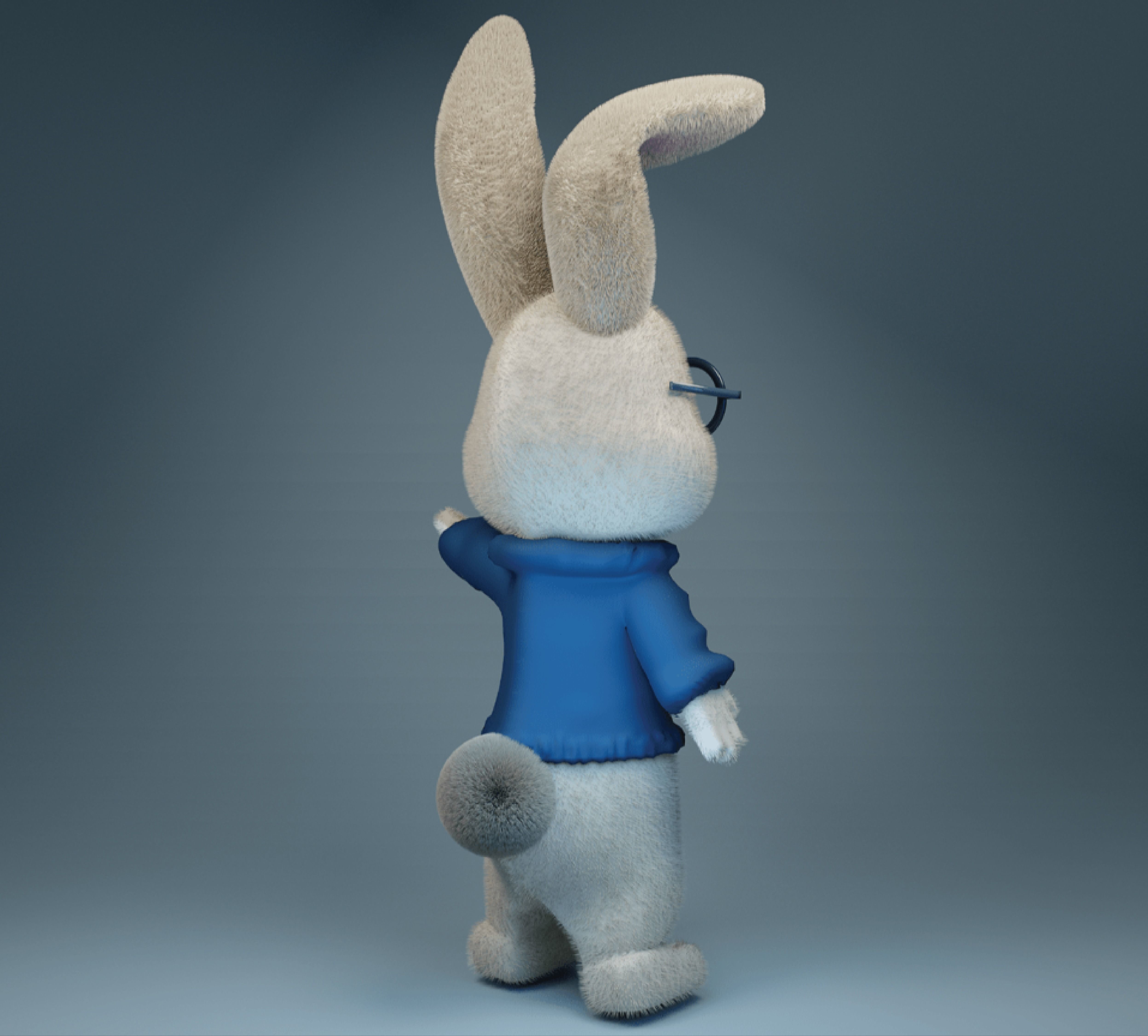 Rabbit 3D model Low-poly 3D model_2