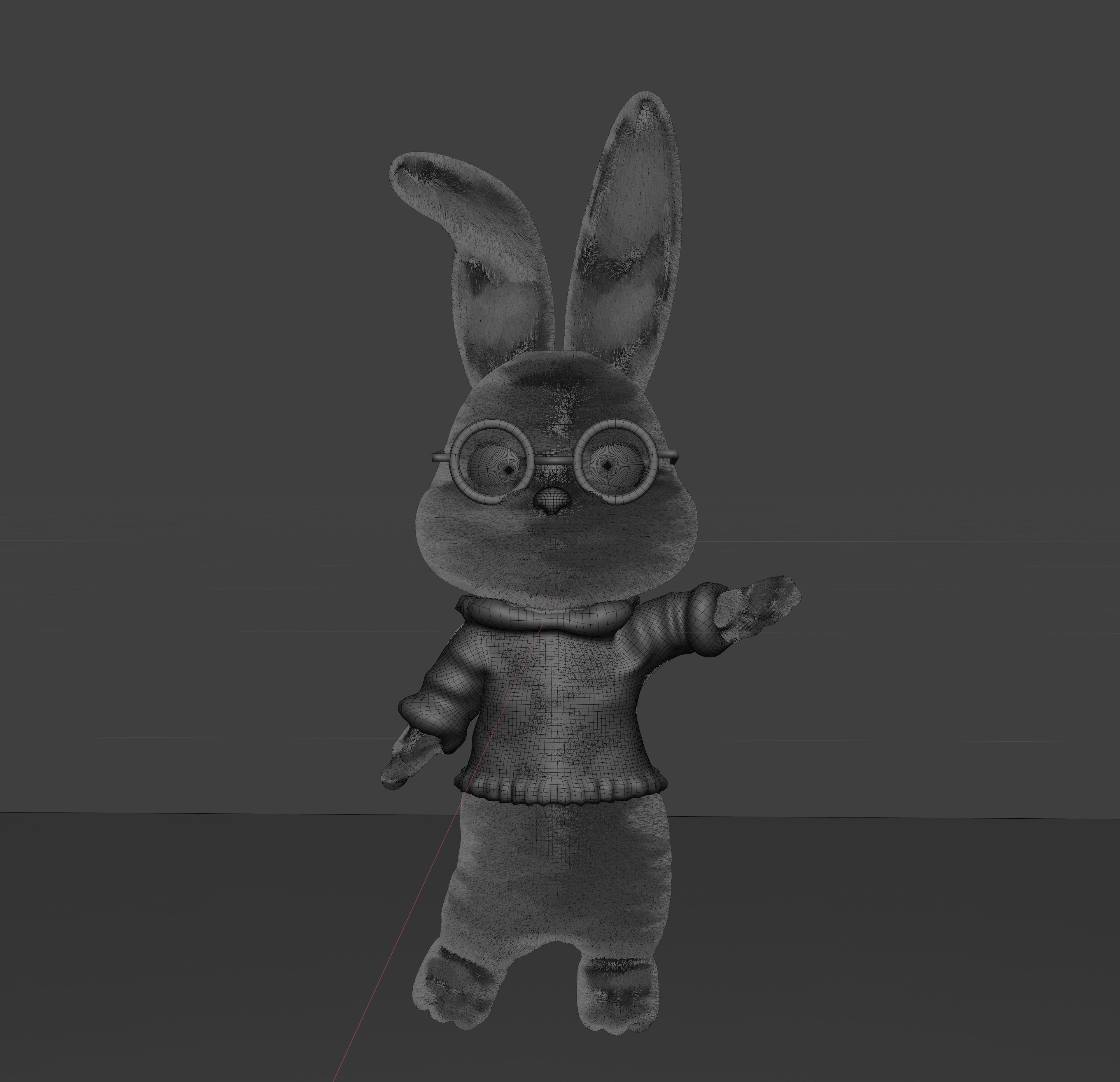 Rabbit 3D model Low-poly 3D model_6