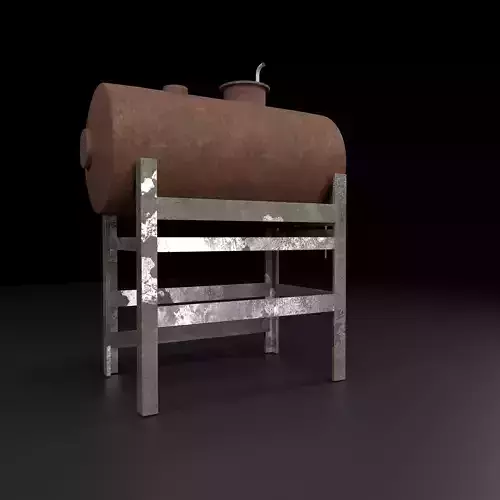 oil container Low-poly 3D model