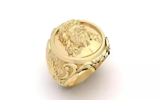 ring male jesus  size 2  3D print model