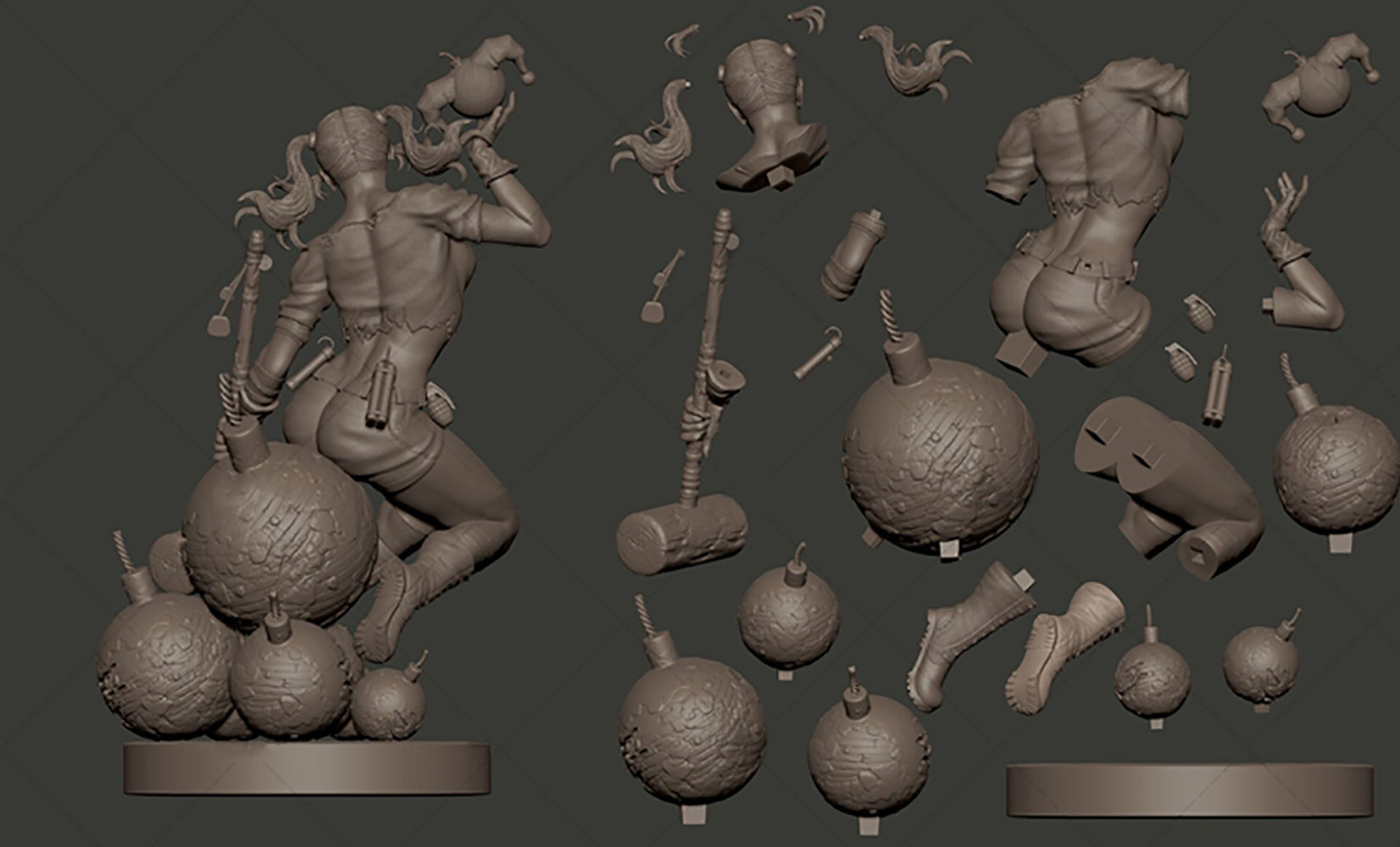 Harley Quinn 3D Model Ready to Print 3D print model_4