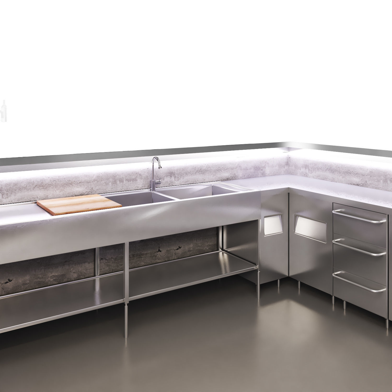 cocktail bar 01 Cafe-Bar Low-poly 3D model_10