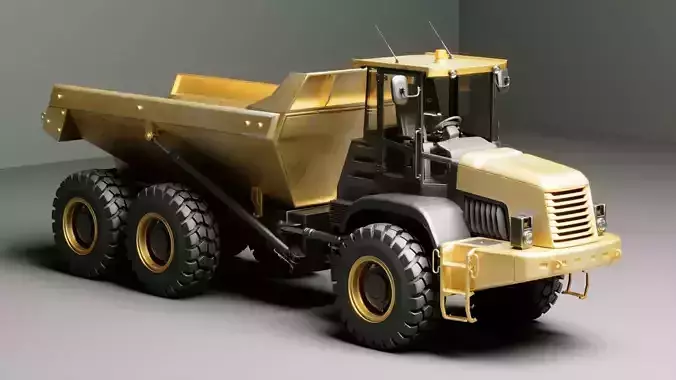 Realistic Articulated Dump Truck 3D model