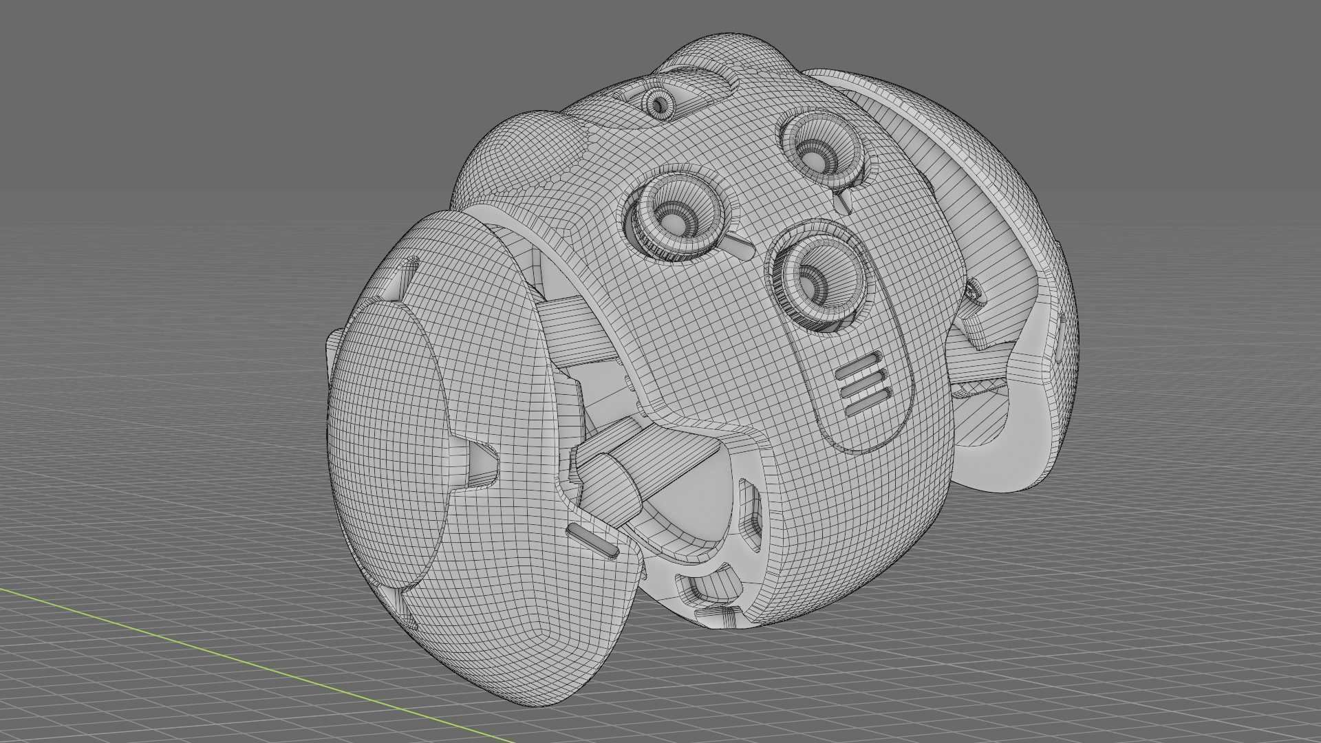 SKULL BOT X-700 RIGGED ANIMATED 3D model_37