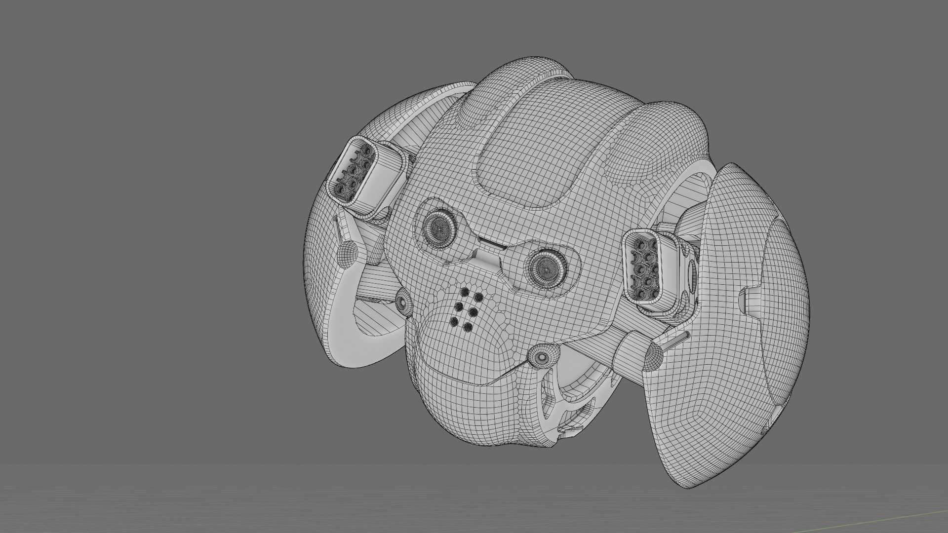 SKULL BOT X-700 RIGGED ANIMATED 3D model_36