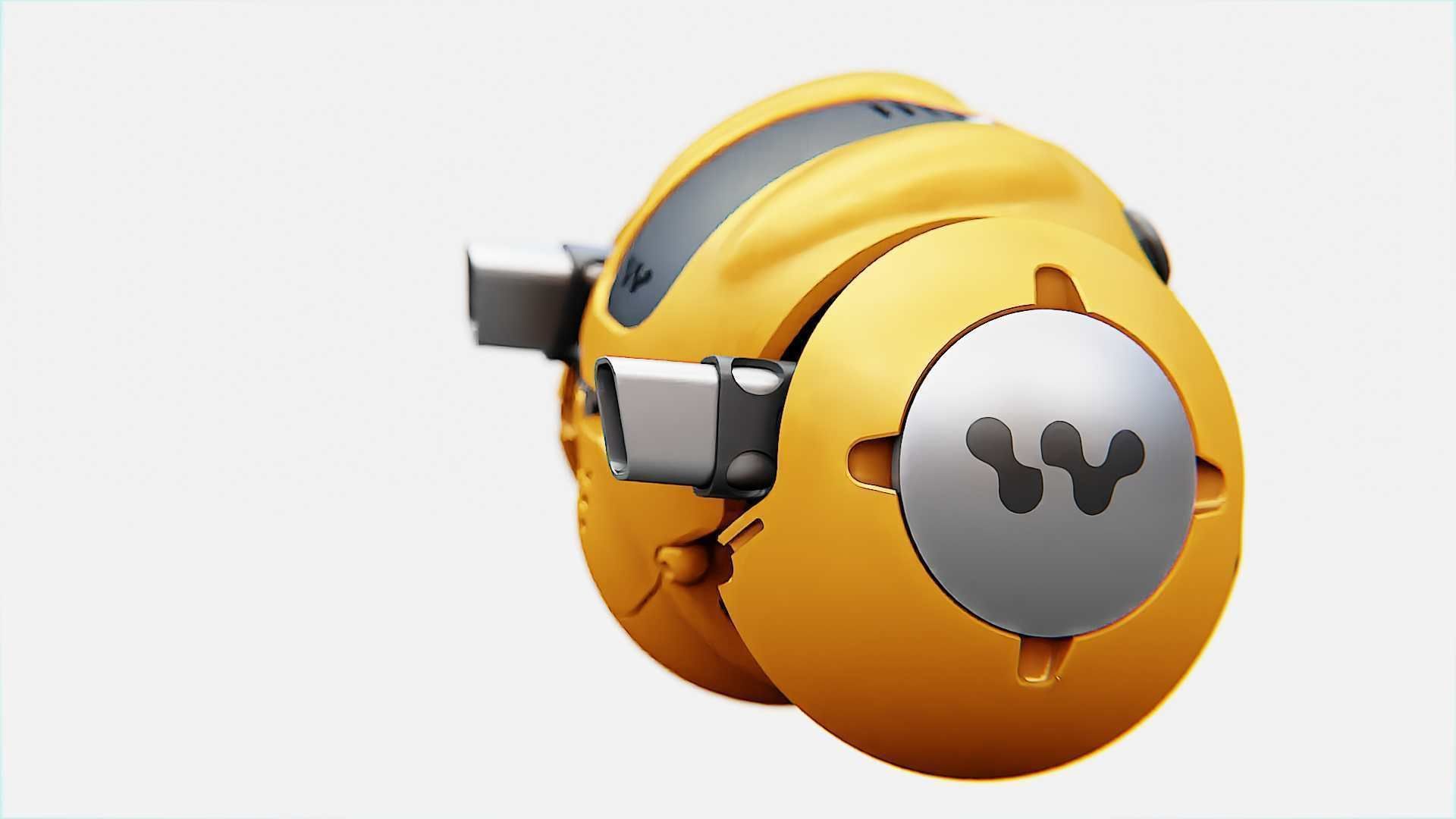 SKULL BOT X-700 RIGGED ANIMATED 3D model_3