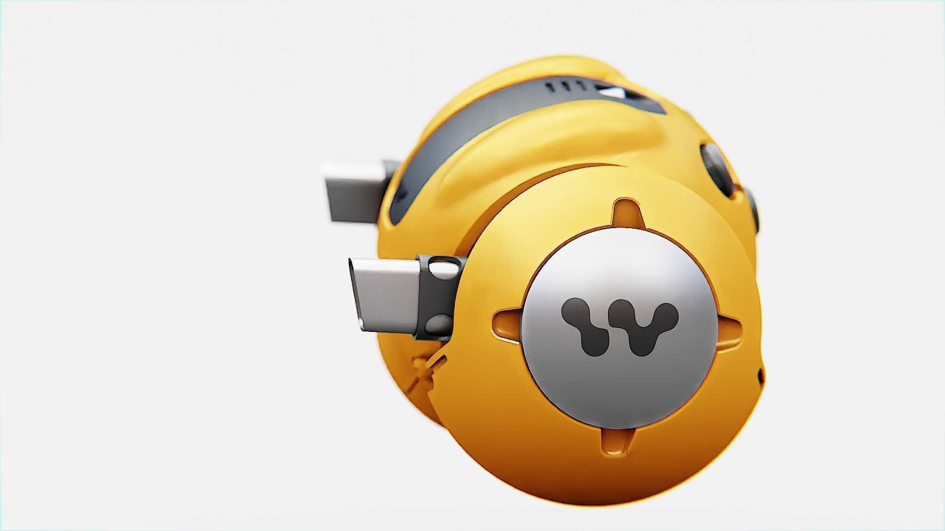 SKULL BOT X-700 RIGGED ANIMATED 3D model_4