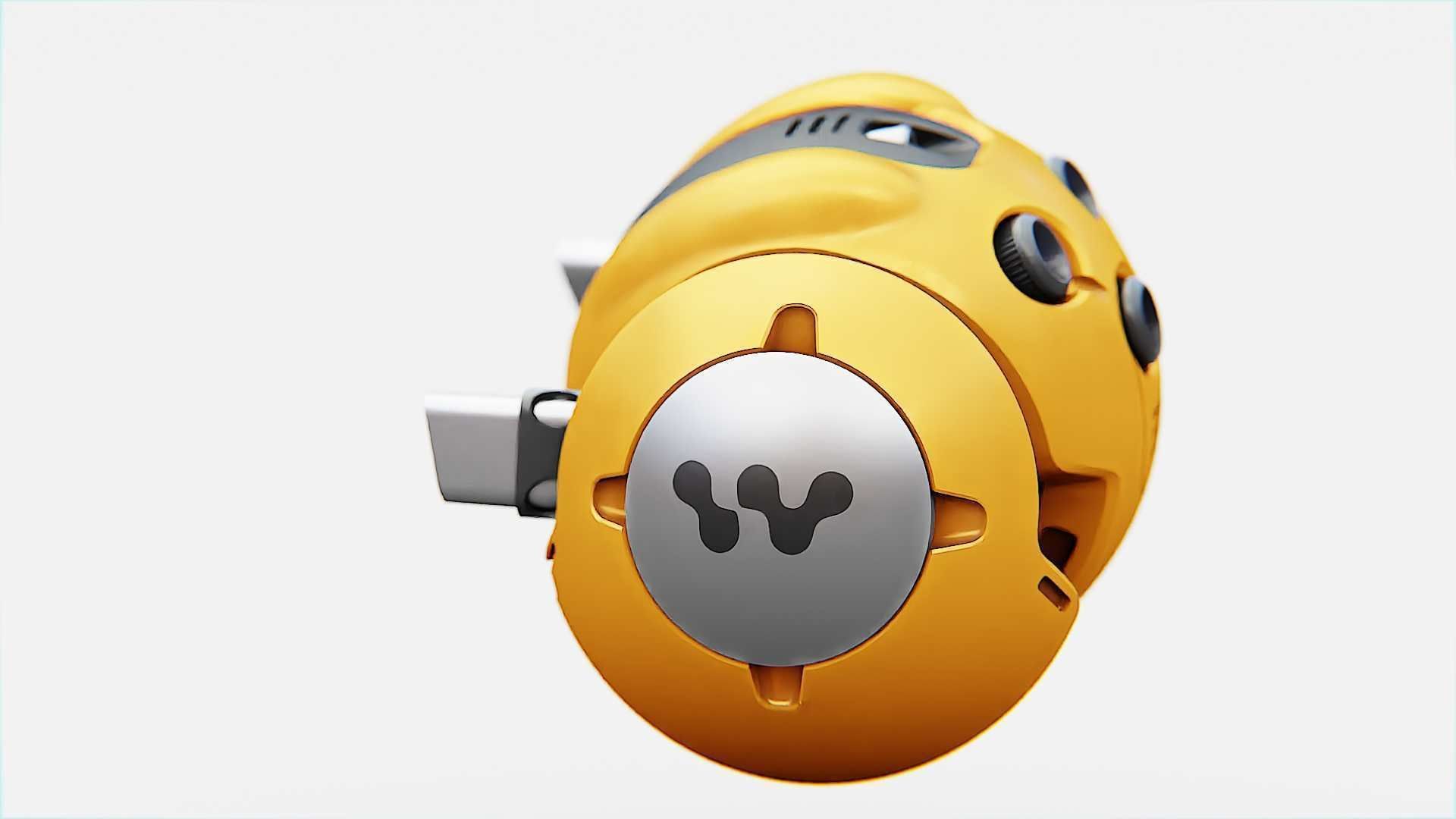 SKULL BOT X-700 RIGGED ANIMATED 3D model_5