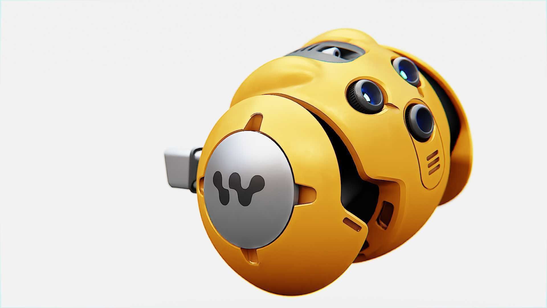 SKULL BOT X-700 RIGGED ANIMATED 3D model_6