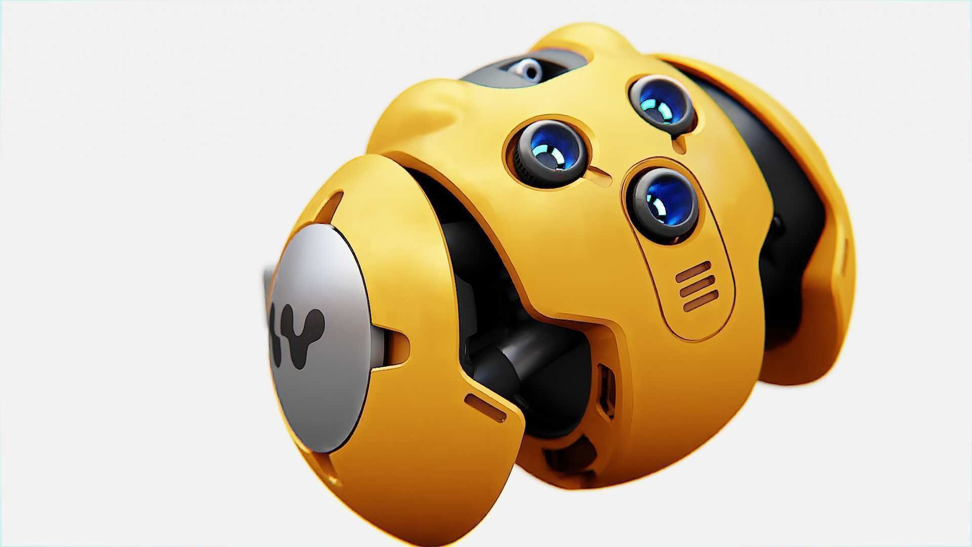 SKULL BOT X-700 RIGGED ANIMATED 3D model_7